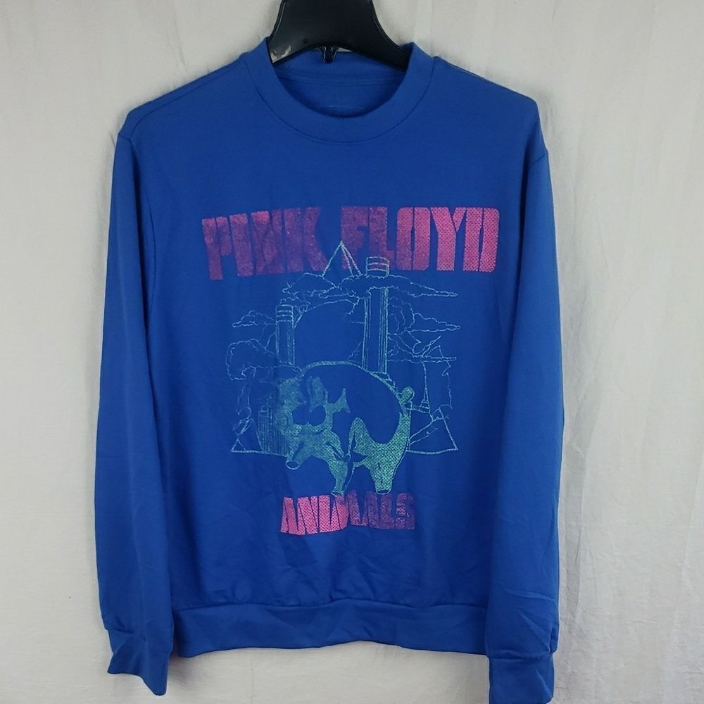 Pink Floyd Animals Women's Small Blue Sweater
